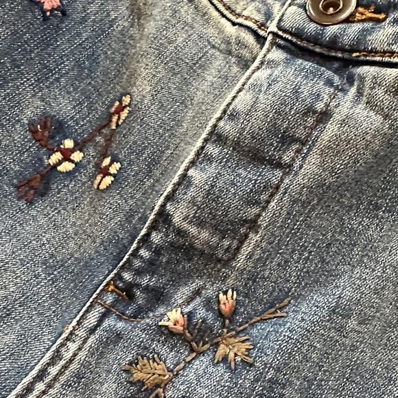 Tribal jeans boyfriend cut Floral Embroidered Straight Leg Jeans - Picture 4 of 11